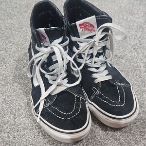 Mens Vans Black and White High-Top Sneakers size 5.5 mens 7 womens